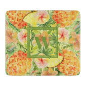 Mit Monogramm Ananas Schneidebrett (Vorderseite)