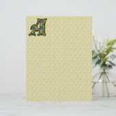 Mit Monogramm Anfänge-A-Daisies-Stationery (Stehend Vorderseite)