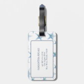 Mit Monogramm anfänglicher Wasserfarbenfänger Gepäckanhänger (Rückseite vertikal)