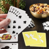 Mit Monogramm Anfangsbuchstaben Gelbes Tischspiel Spielkarten (In Situ)