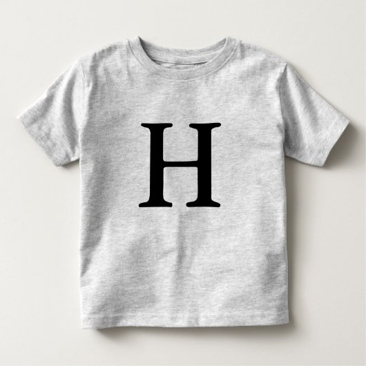 Mit Monogramm Anfangst-shirt des Buchstaben H Kleinkind T-shirt (Vorderseite)
