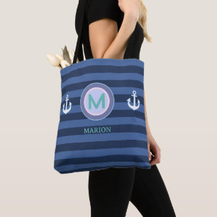 Mit Monogramm Anker Tasche