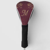 mit Monogramm antiker Lederlook Golf Headcover (Vorderseite)