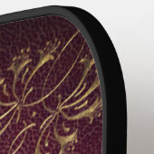 mit Monogramm antiker Lederlook Pickleball Schläger (Linke Seite)