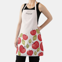 Mit Monogramm Apple Muster Wasserfarbe Handlackier Schürze