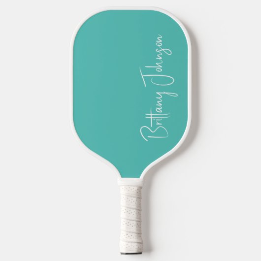 Mit Monogramm Aqua Pickleball Paddle (Vorderseite)