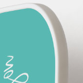 Mit Monogramm Aqua Pickleball Paddle (Linke Seite)