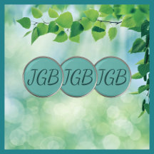 Mit Monogramm Aquamarin oder wählen Sie Ihre eigen