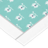 Mit Monogramm Aquamariner Blauer Weißkrebs Tischdecke (Schrägansicht)
