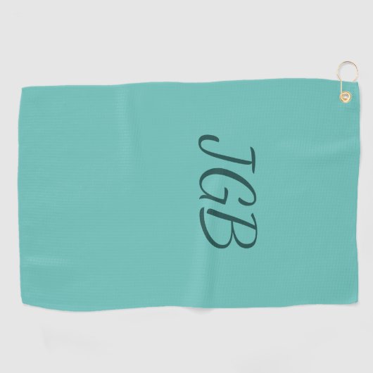 Mit Monogramm Aquamariner oder Farbhintergrund aus Golfhandtuch (Horizontal)