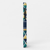 Mit Monogramm Aquamarines geometrisches Triangle-M Case-Mate iPhone Hülle (Hinten/Links)