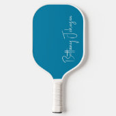 Mit Monogramm Aquamarines Pickleball Paddel Schläger (Rückseite)