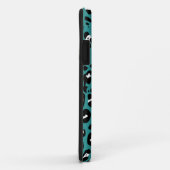 Mit Monogramm Aquamarines Schwarz-weißes Leopard-M Case-Mate iPhone Hülle (Hinten/Rechts)