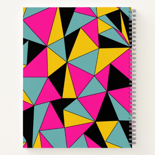 Mit Monogramm Aquamarines Skriptmuster Notizblock (Rückseite)