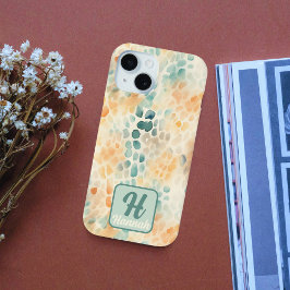 Mit Monogramm Aquarellblau Case-Mate iPhone Hülle