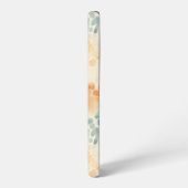 Mit Monogramm Aquarellblau Samsung Galaxy Hülle (Linke Seite)