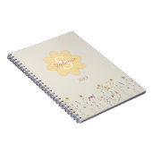 Mit Monogramm Aquarellblume Notizblock (Rechte Seite)