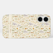 Mit Monogramm Aquarellfarben Wildblume Blumenmuste Case-Mate iPhone Hülle (Rückseite (Horizontal))
