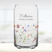 Mit Monogramm Aquarellfarben - Wildblume Wiese Dosenglas