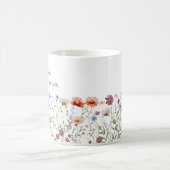 Mit Monogramm Aquarellfarben - Wildblume Wiese Kaffeetasse (Mittel)
