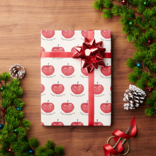 Mit Monogramm Aquarellfarbendarstellung Geschenkpapier