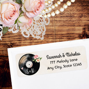 Mit Monogramm Aquarellmuster-Vinyl-Aufnahme