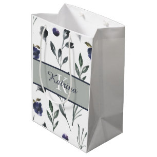 Mit Monogramm Aquarelltasche Mittlere Geschenktüte