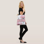 Mit Monogramm Aquarelltasche Tasche (Am Model)