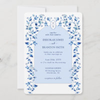 Mit Monogramm Arch Delft Hochzeit Einladung