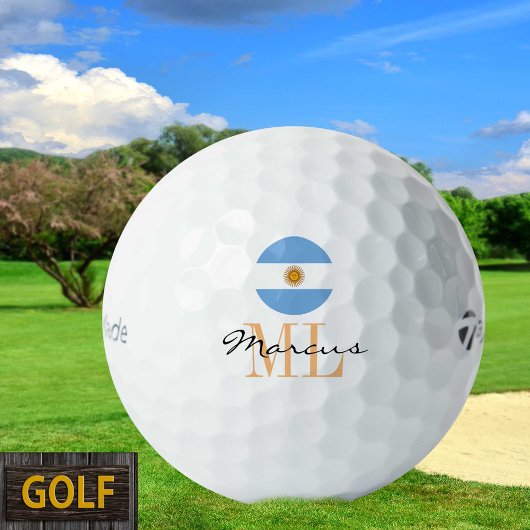 Mit Monogramm Argentiniens Flagge & Argentiniens G Golfball