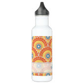 Mit Monogramm Art Deco Sommer Radiant Mandala Edelstahlflasche (Links)
