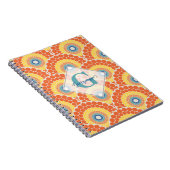 Mit Monogramm Art Deco Sommer Radiant Mandala Notizblock (Rechte Seite)
