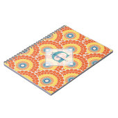 Mit Monogramm Art Deco Sommer Radiant Mandala Notizblock (Linke Seite)