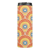 Mit Monogramm Art Deco Sommer Radiant Mandala Thermosbecher (Rückseite)