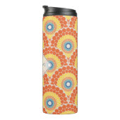 Mit Monogramm Art Deco Sommer Radiant Mandala Thermosbecher (Nach rechts gedreht)