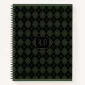 Mit Monogramm Art Sketchbook Journal Notizblock (Vorderseite)