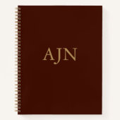 Mit Monogramm Art Sketchbook Notebook-Geschenk Notizblock (Vorderseite)