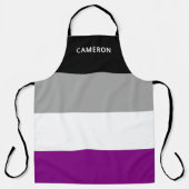 Mit Monogramm asexuelle Flagge Schürze (Vorderseite)