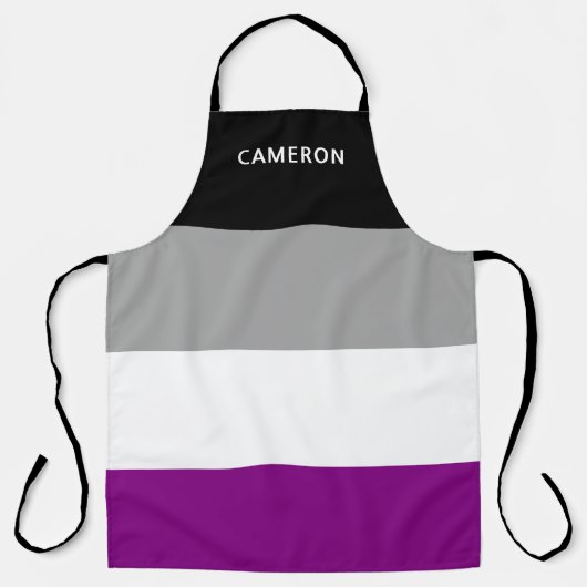 Mit Monogramm asexuelle Flagge Schürze (Vorderseite)