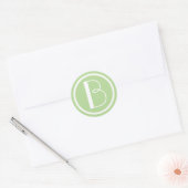 Mit Monogramm Aufkleber für Grüne und Weiße Buchst (Umschlag)