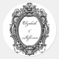 Mit Monogramm Aufkleber für Vintage Schwarze Rahme