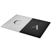 Mit Monogramm Ausschnitt-Schwarzweiss-Brett Schneidebrett (Ecke)