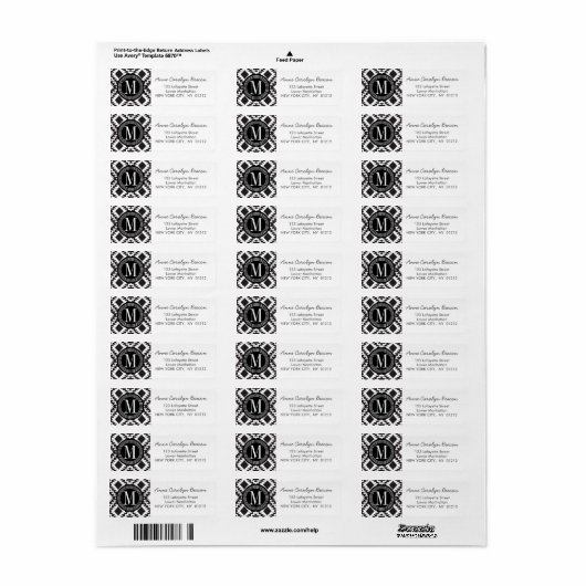 Mit Monogramm Aztekastenstudial mit schwarzem und (Vorne)