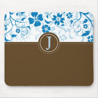 Mit Monogramm Baby Blue Mousepad