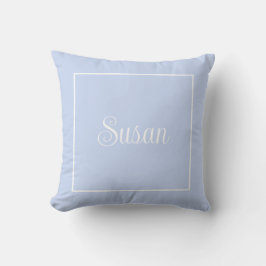 Mit Monogramm Baby Blue Throw Kissen