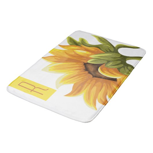 Mit Monogramm Badematte (Schrägansicht)