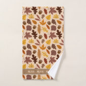 Mit Monogramm Badetuch-Set - Herbstblätter Badhandtuch Set (Handtuch)