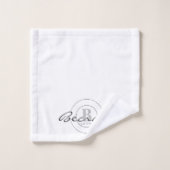Mit Monogramm Badezimmer-Tuch-Set Badhandtuch Set (Waschlappen)