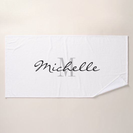 Mit Monogramm Badezimmertuch-Set Badhandtuch Set (Badehandtuch)