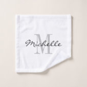 Mit Monogramm Badezimmertuch-Set Badhandtuch Set (Waschlappen)